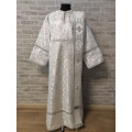 White deacon's sticharion with icon on the back - Orthodox Vestment -Clergy robe
