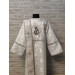 White deacon's sticharion with icon on the back - Orthodox Vestment -Clergy robe