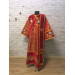 Combined velvet and brocade Deacon's vestments set - Deacon's alb - Orthodox
