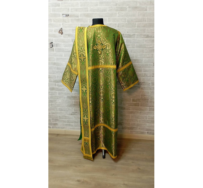 Deacon's liturgical Orthodox Vestment with angels - Sticharion and orar