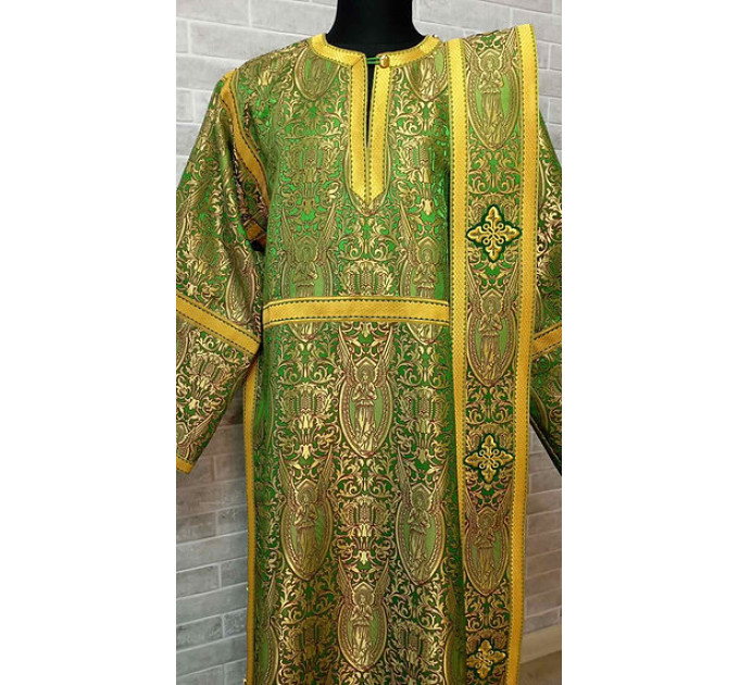 Deacon's liturgical Orthodox Vestment with angels - Sticharion and orar