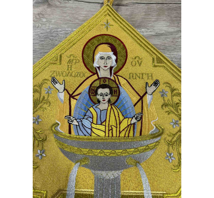 Gold Embroidered Palitsa - Embroidered Epigonation, silk with metal tassels