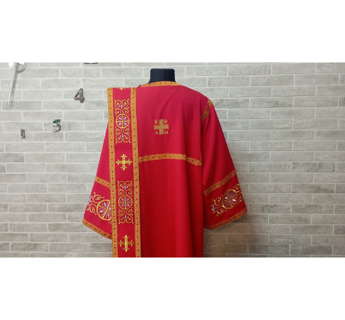 Set for protodeacon or deacon - Embroidered alb - Orthodox sticharion, orar