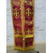 Maroon brocade stole and cuffs