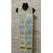 Maroon brocade stole and cuffs