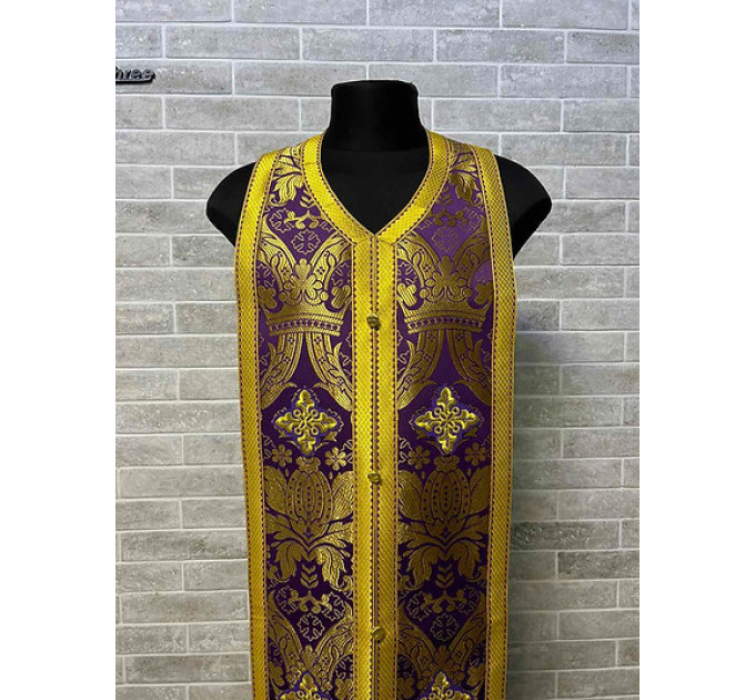 Violet brocade epitrachil and cuffs 
