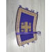 Embroidered stole and cuffs in gabardine
