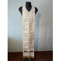 Stole and cuffs in brocade - Priest's communion set - Orthodox priest's set