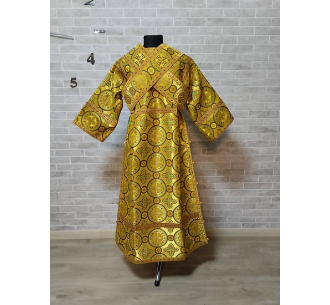 Gold Subdeacon's vestment - Orthodox Vestment for subdeacon - Subdeacon's robe