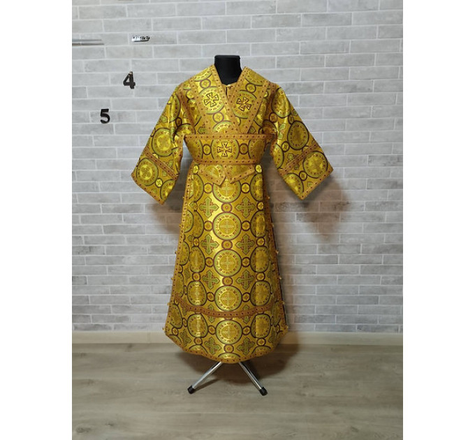 Gold Subdeacon's vestment - Orthodox Vestment for subdeacon - Subdeacon's robe