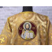 Gold deacon's vestment with icon on the back - Orthodox Slavic style orarion