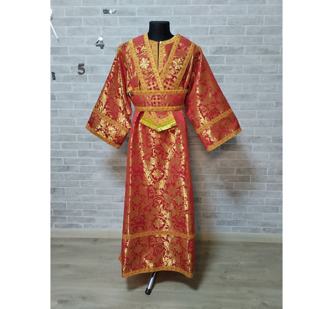 Red-gold subdeacon's alb - Vestment - Orthodox subdeacon's sticharion