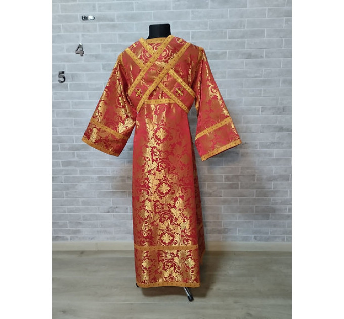 Red-gold subdeacon's alb - Vestment - Orthodox subdeacon's sticharion