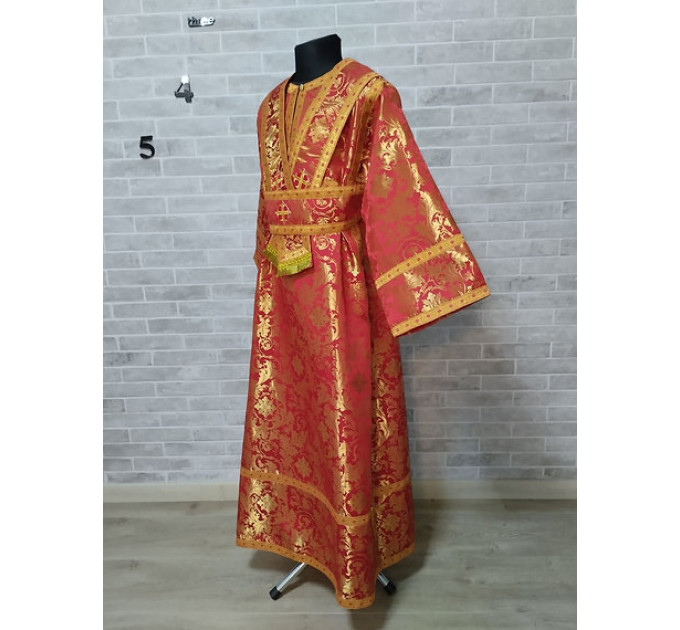 Red-gold subdeacon's alb - Vestment - Orthodox subdeacon's sticharion