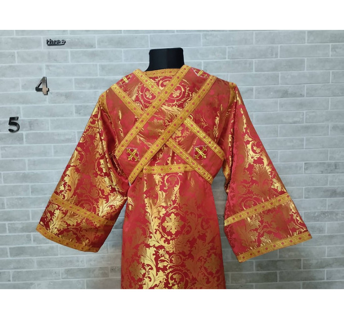 Red-gold subdeacon's alb - Vestment - Orthodox subdeacon's sticharion