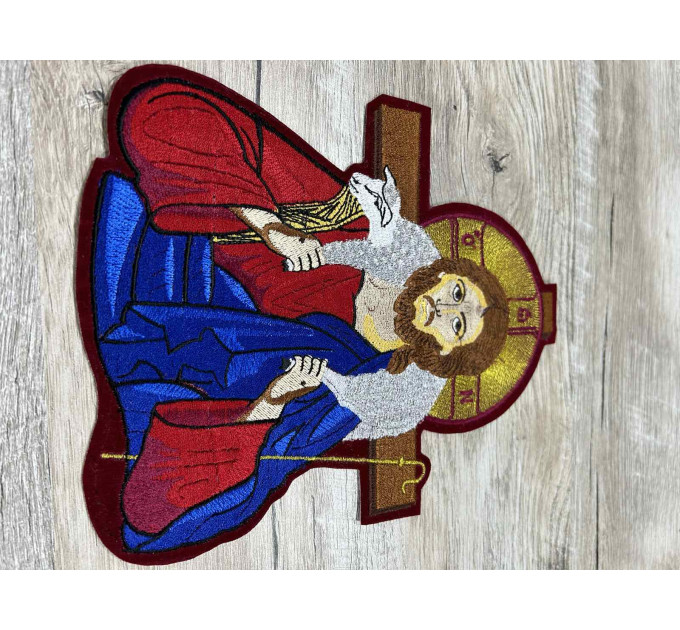 The good Shepherd icon application - Liturgical embroidered vestment appliques