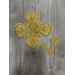 Set of 16 embroidered crosses for priest vestment - Patch crosses applique