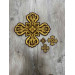 Set of 16 embroidered crosses for priest vestment - Patch crosses applique