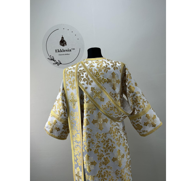 Vestment for protodeacon - Orthodox deacon's sticharion, orar, and cuffs - Robe