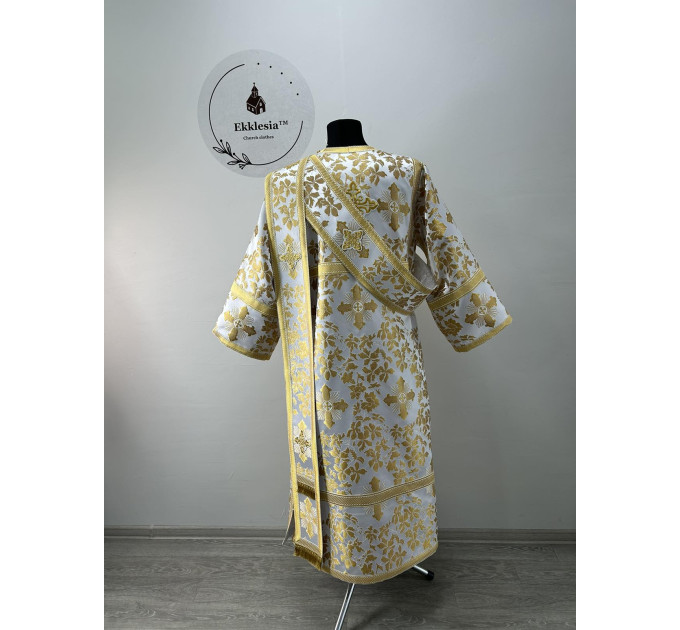 Vestment for protodeacon - Orthodox deacon's sticharion, orar, and cuffs - Robe