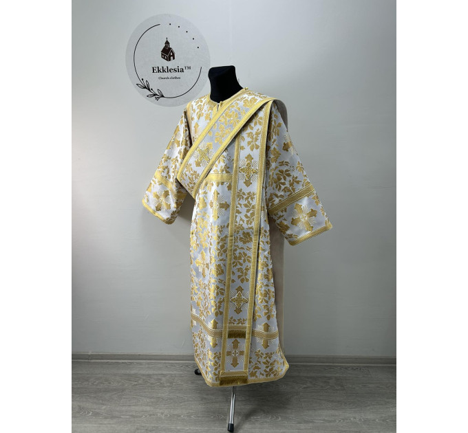 Vestment for protodeacon - Orthodox deacon's sticharion, orar, and cuffs - Robe