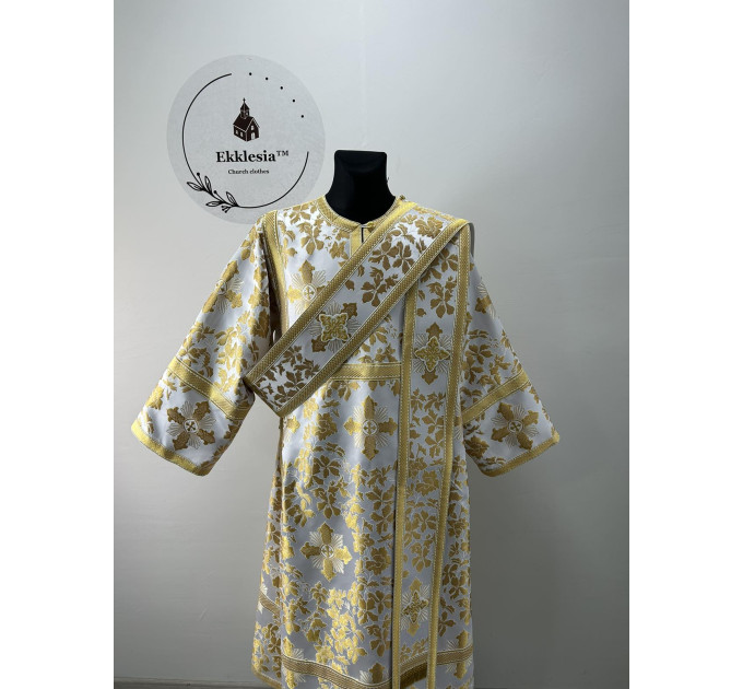 Vestment for protodeacon - Orthodox deacon's sticharion, orar, and cuffs - Robe