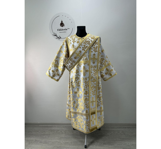 Vestment for protodeacon - Orthodox deacon's sticharion, orar, and cuffs - Robe