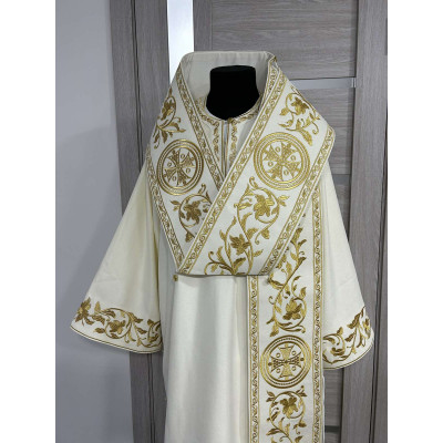 Embroidered Bishop's Vestments - Vestments for Bishop - Archbishop set in plush