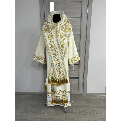 Embroidered Bishop's Vestments - Vestments for Bishop - Archbishop set in plush