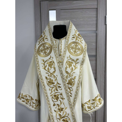 Embroidered Bishop's Vestments - Vestments for Bishop - Archbishop set in plush