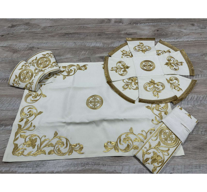 Embroidered Bishop's Vestments - Vestments for Bishop - Archbishop set in plush