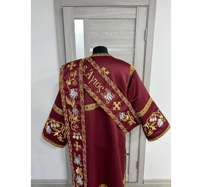 Embroidered protodeacon's Vestment with Slavic double orar - Protodeacon's set