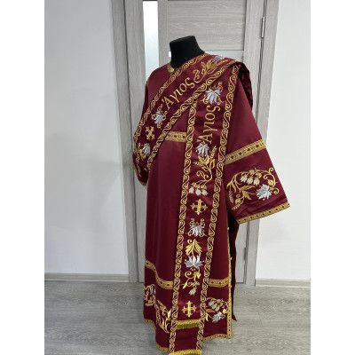 Embroidered protodeacon's Vestment with Slavic double orar - Protodeacon's set