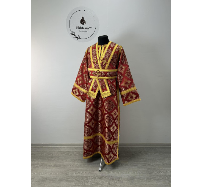 Sticharion for orthodox subdeacon - Liturgical brocade stichar - Altar boy robe