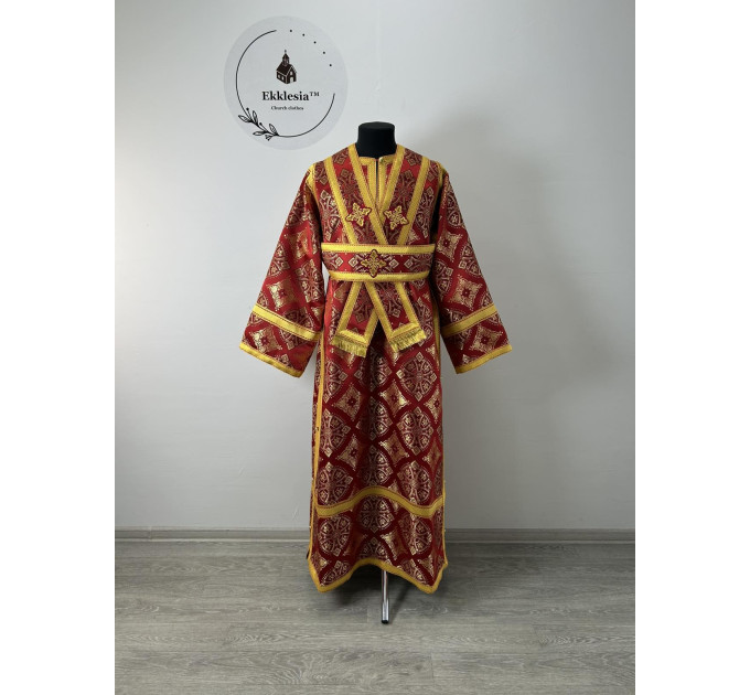 Sticharion for orthodox subdeacon - Liturgical brocade stichar - Altar boy robe