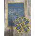 Liturgical vestment - Priest vestment on blue brocade - Church priest set