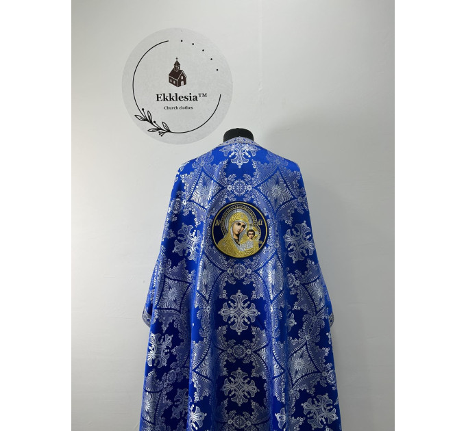 Greek vestment with icon on phelon - Priest vestment - Orthodox church vestment