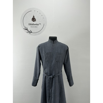 Cassock in Greek style - Inner cassock in linen gabardine - Summer cassockck