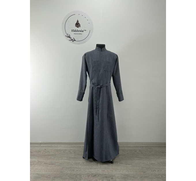 Cassock in Greek style - Inner cassock in linen gabardine - Summer cassock