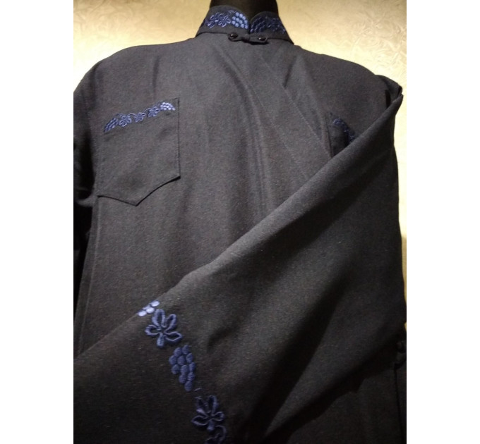 Orthodox Greek undercassock from gabardine with machine embroidery - Cassock for a priest- Clergy robe - Inner cassock