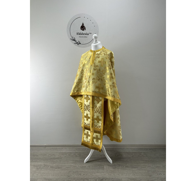 Classic orthodox vestment set - Liturgical church clothes for priest - Greek set