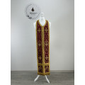 Metallic brocade epitrachil and cuffs - Priest communion set - Stole, pair cuffs