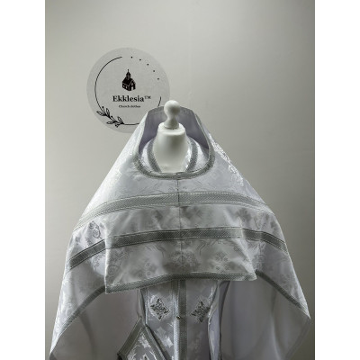 Slavic style vestment with icon on brocade - Cloth for orthodox priest