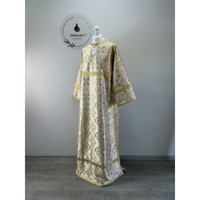 White-gold brocade sticharion - Orthodox stikhar - Altar Server Reader robe