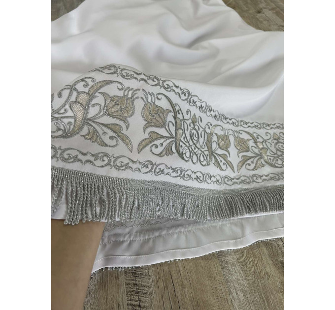 Bishop's Podsakkosnik - White Stikhar in gabardine - Podsaccosnik - Podryznik
