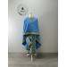 Priest vestment in Greek style - Unique blue vestment set - Orthodox phelon