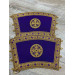 Reversible embroidered communion set - Double stole and cuffs - Two sides stole