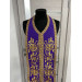 Reversible embroidered communion set - Double stole and cuffs - Two sides stole