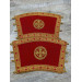 Reversible embroidered communion set - Double stole and cuffs - Two sides stole