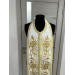 Reversible embroidered communion set - Double stole and cuffs - Two sides stole